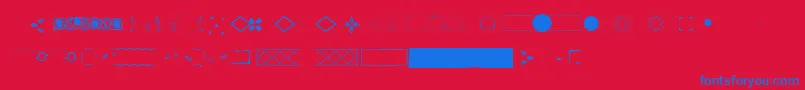 Pfornmtreasures2Layer2 Font – Blue Fonts on Red Background