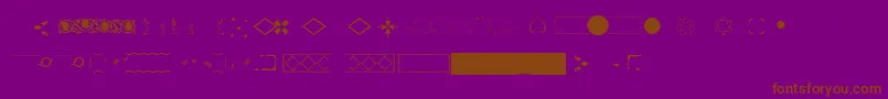 Pfornmtreasures2Layer2 Font – Brown Fonts on Purple Background