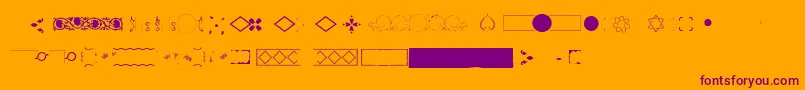 Pfornmtreasures2Layer2 Font – Purple Fonts on Orange Background