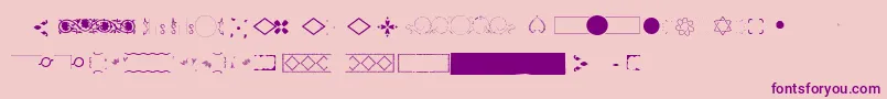 Pfornmtreasures2Layer2 Font – Purple Fonts on Pink Background