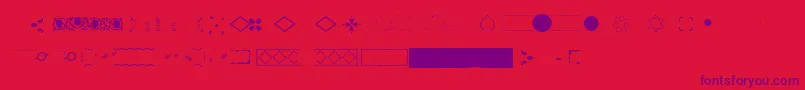 Pfornmtreasures2Layer2 Font – Purple Fonts on Red Background