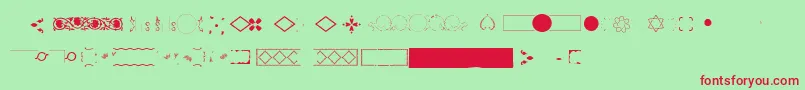 Pfornmtreasures2Layer2 Font – Red Fonts on Green Background