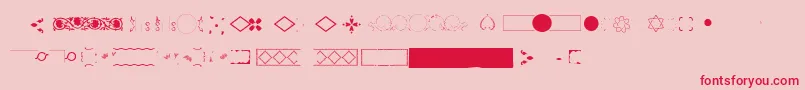 Pfornmtreasures2Layer2 Font – Red Fonts on Pink Background