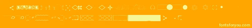 Pfornmtreasures2Layer2 Font – Yellow Fonts on Orange Background