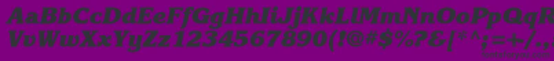 Шрифт Karlajohnson8Heavycursivesh – чёрные шрифты на фиолетовом фоне