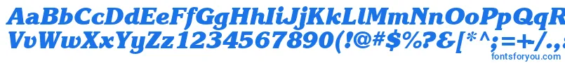 Шрифт Karlajohnson8Heavycursivesh – синие шрифты на белом фоне