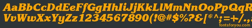 Karlajohnson8Heavycursivesh Font – Orange Fonts on Black Background