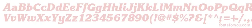 フォントKarlajohnson8Heavycursivesh – 白い背景にピンクのフォント