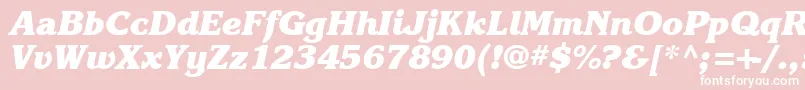 Karlajohnson8Heavycursivesh-Schriftart – Weiße Schriften auf rosa Hintergrund