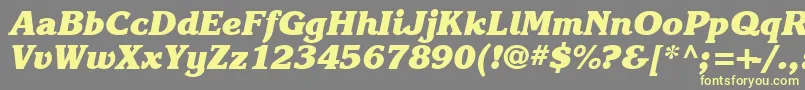 Karlajohnson8Heavycursivesh Font – Yellow Fonts on Gray Background