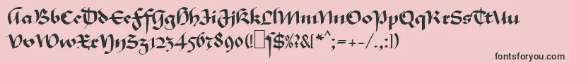 MaGkursiv1フォントについての詳細 フォントMaGkursiv1 – ピンクの背景に黒い文字