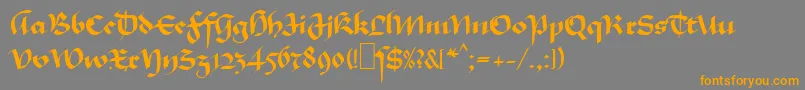 MaGkursiv1 Font – Orange Fonts on Gray Background