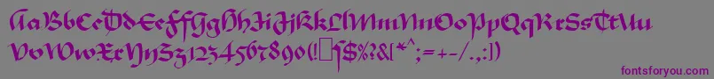 MaGkursiv1 Font – Purple Fonts on Gray Background
