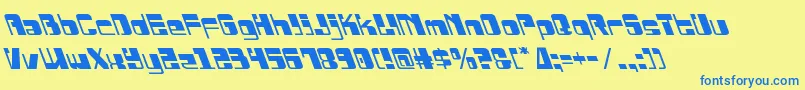 Drosselmeyerleft Font – Blue Fonts on Yellow Background