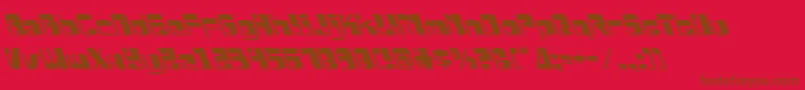 Drosselmeyerleft-fontti – ruskeat fontit punaisella taustalla