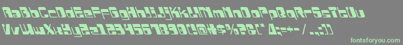 Drosselmeyerleft-Schriftart – Grüne Schriften auf grauem Hintergrund