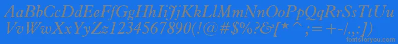 Aldine721ItalicBt Font – Gray Fonts on Blue Background
