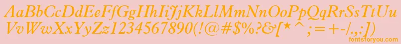 Aldine721ItalicBt Font – Orange Fonts on Pink Background