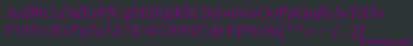 fuente ItcGiovanniLtBookItalic – Fuentes Moradas Sobre Fondo Negro