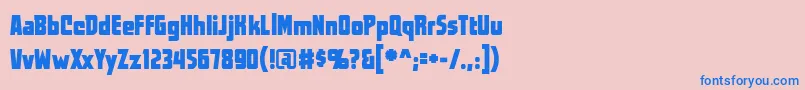 Worldsatwar Font – Blue Fonts on Pink Background