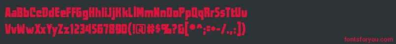Worldsatwar Font – Red Fonts on Black Background