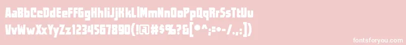 Worldsatwar Font – White Fonts on Pink Background