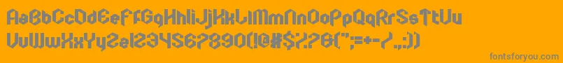 OnePillMakesYouLarger Font – Gray Fonts on Orange Background