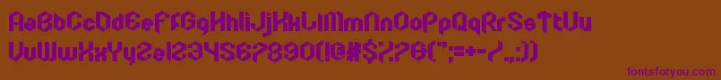 OnePillMakesYouLarger Font – Purple Fonts on Brown Background