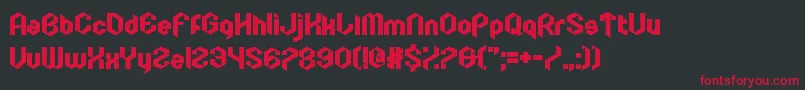 OnePillMakesYouLarger Font – Red Fonts on Black Background