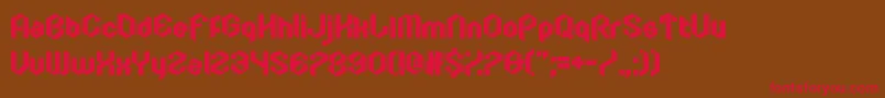 OnePillMakesYouLarger Font – Red Fonts on Brown Background