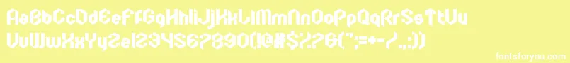 OnePillMakesYouLarger Font – White Fonts on Yellow Background