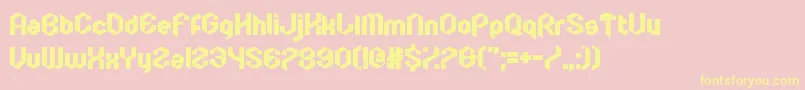 OnePillMakesYouLarger Font – Yellow Fonts on Pink Background