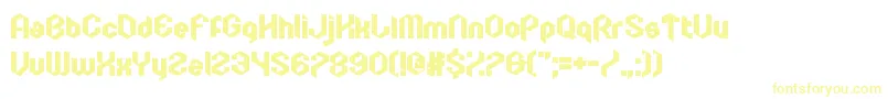 OnePillMakesYouLarger Font – Yellow Fonts on White Background