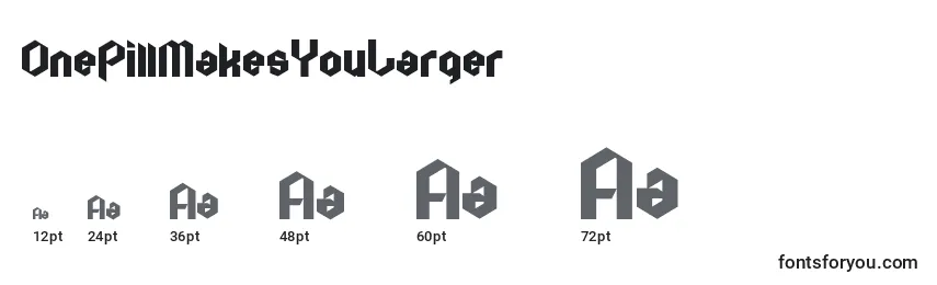 OnePillMakesYouLarger Font Sizes