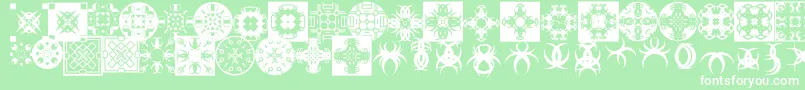 FontcoDesigns2 Font – White Fonts on Green Background