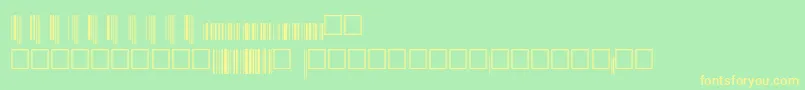 Шрифт Upcebwrp36xtt – жёлтые шрифты на зелёном фоне