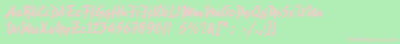 ReporterLt2 Font – Pink Fonts on Green Background