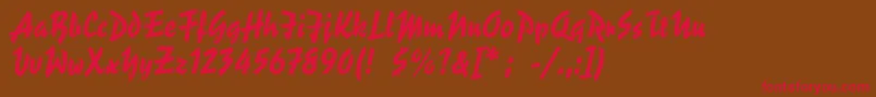 ReporterLt2 Font – Red Fonts on Brown Background