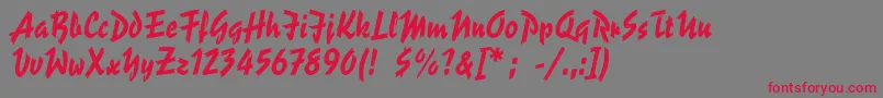 ReporterLt2-Schriftart – Rote Schriften auf grauem Hintergrund