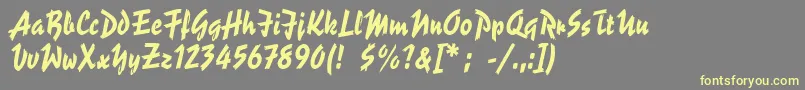Подробнее о шрифте ReporterLt2 Шрифт ReporterLt2 – жёлтые шрифты на сером фоне
