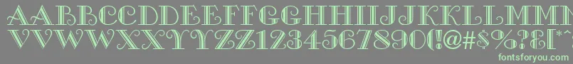 Weitere Informationen zur SanasoftGalleria.Kz-Schriftart SanasoftGalleria.Kz-Schriftart – Grüne Schriften auf grauem Hintergrund