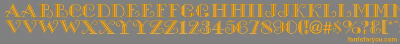SanasoftGalleria.Kz-Schriftart – Orangefarbene Schriften auf grauem Hintergrund