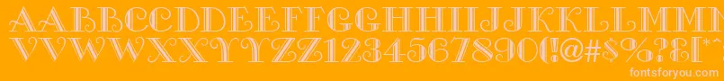 SanasoftGalleria.Kz Font – Pink Fonts on Orange Background