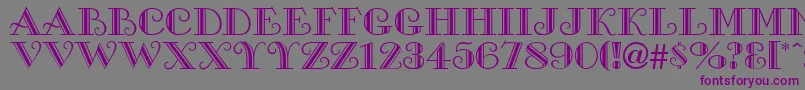 SanasoftGalleria.Kz Font – Purple Fonts on Gray Background