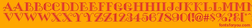 SanasoftGalleria.Kz Font – Red Fonts on Orange Background