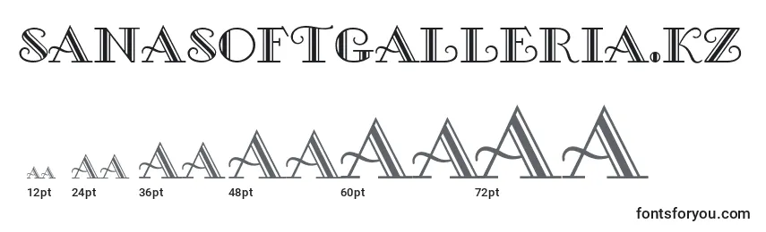 Размеры шрифта SanasoftGalleria.Kz