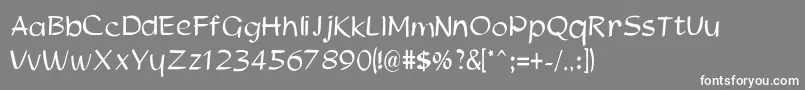 Alvina Font – White Fonts on Gray Background