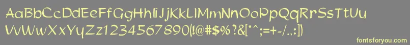 Alvina Font – Yellow Fonts on Gray Background
