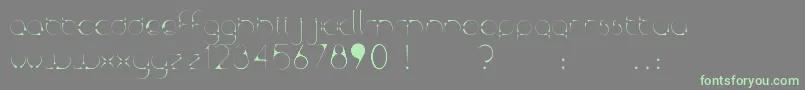 Kaptor Font – Green Fonts on Gray Background