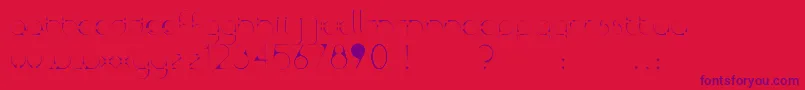 Kaptor Font – Purple Fonts on Red Background